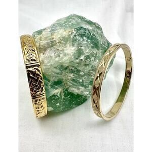 2 Gold Tone bangle/bracelets Boho